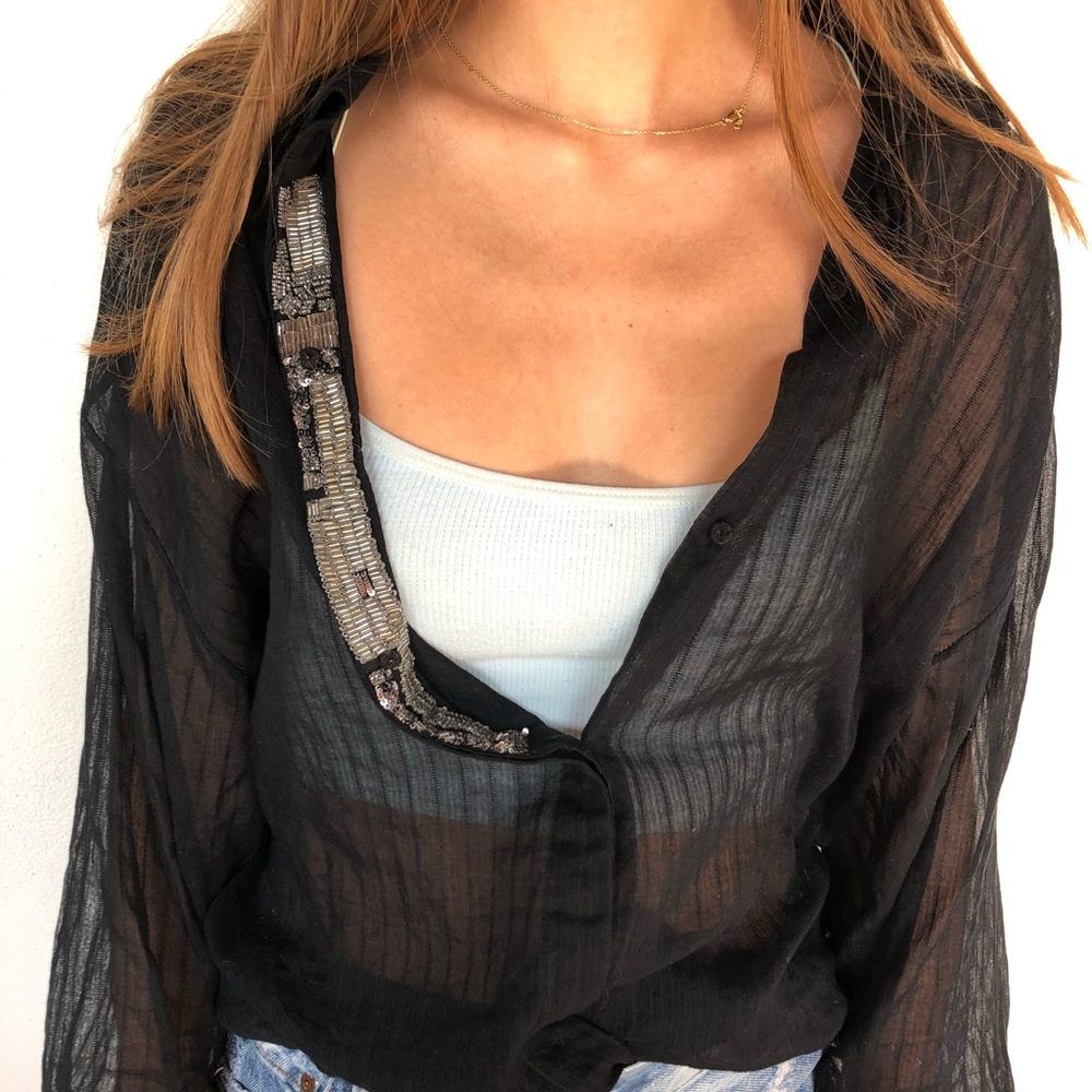 Elizabeth and James button down